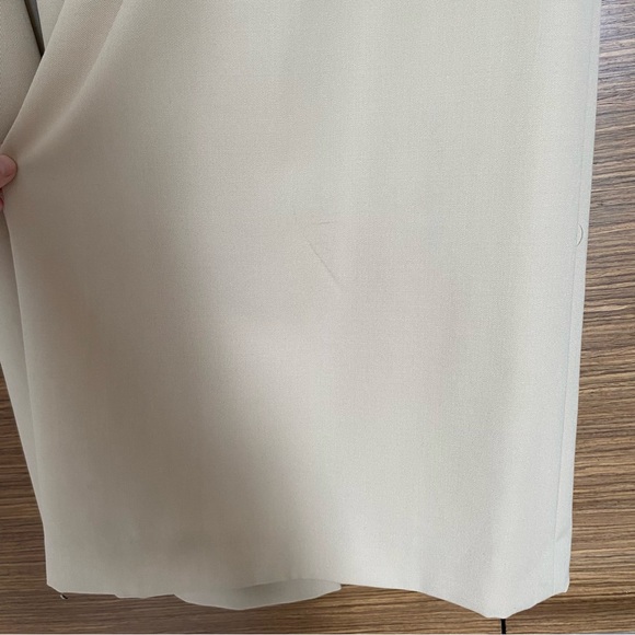 Nili Lotan Dillon Wool Pleated-Front Pants Khaki Size 6 - Picture 10 of 10